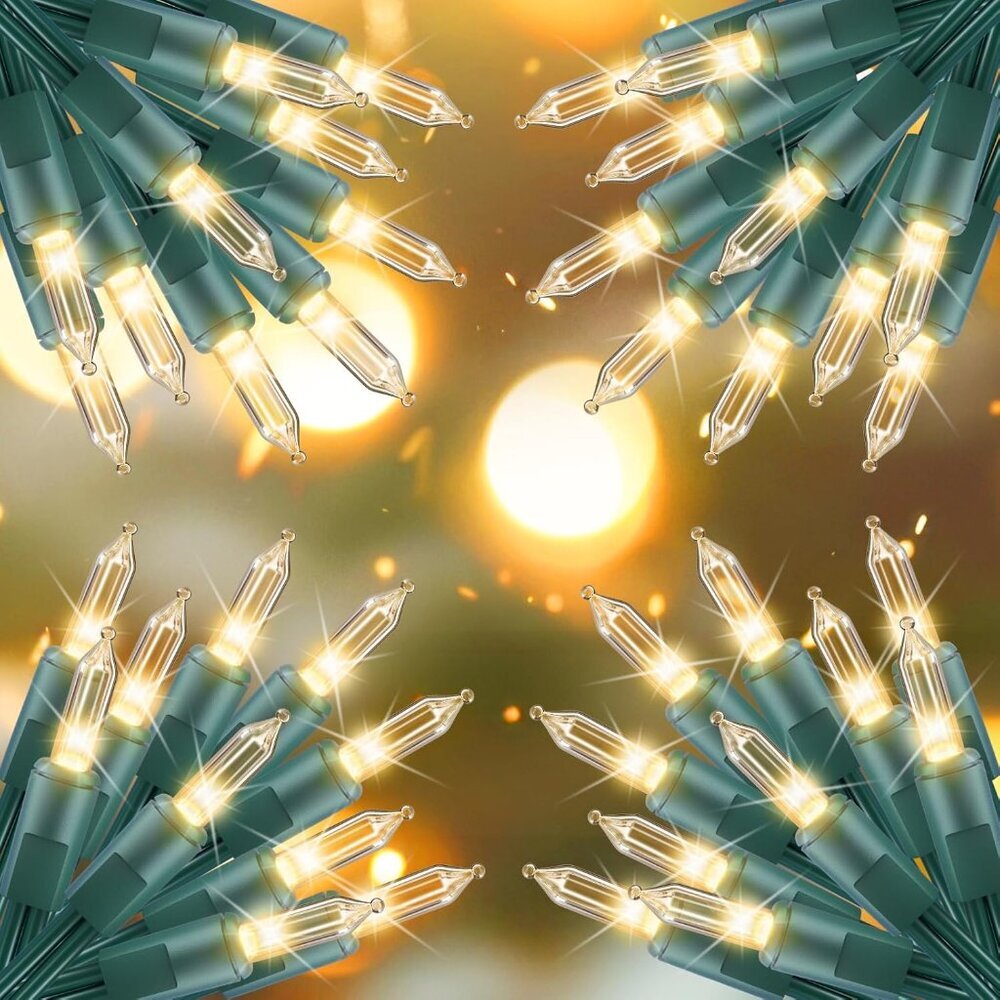 Waterproof 50 Count Clear Mini Lights - 4 Pack for Indoor/Outdoor Holiday Magic